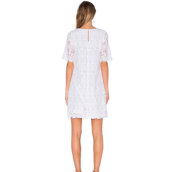 BCBGeneration Cocktail Lace Dress | Optic White - Picture 3 of 7